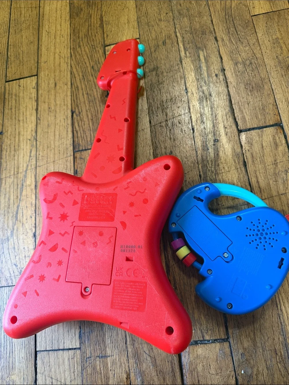 Kids Musical Guitar Toy and Handheld Xylophone - Red & Blue